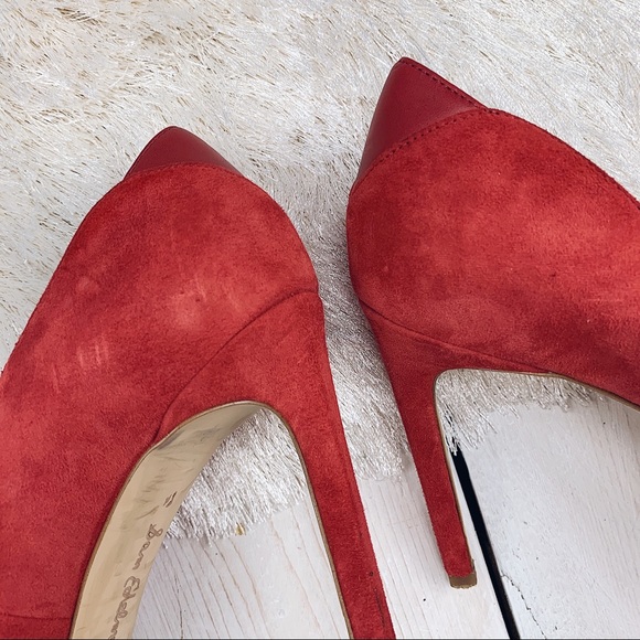 Sam Edelman | Red Suede Dea Heel 👠 - Picture 5 of 8